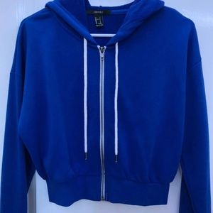 F21 Royal Blue Cropped Jacket